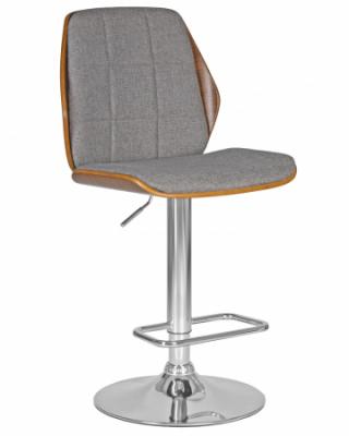 Барный стул на газлифте DOBRIN PETER LMZ-6762, Серая ткань AAA 001, основание хромированная сталь