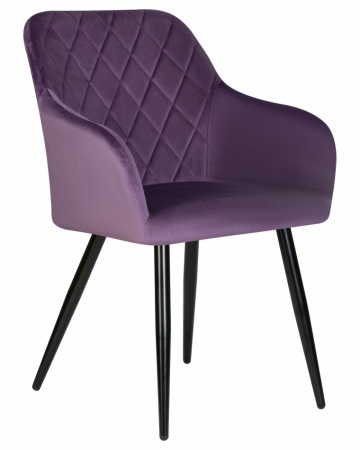 Обеденный стул DOBRIN 8266-LML ROBERT, черные матовые ножки, велюр V108-45 Темно-фиолетовый