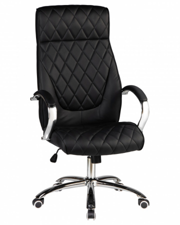 Офисное кресло для руководителей DOBRIN BENJAMIN LMR-117B, черный, основание хром сталь 