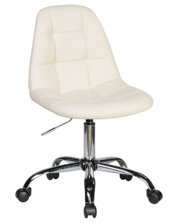 Офисное кресло для персонала DOBRIN MONTY LM-9800, кремовый, основание хромированная сталь