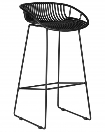 Барный стул на металлических ножках DOBRIN FRANK LMZL-PP775A, черный