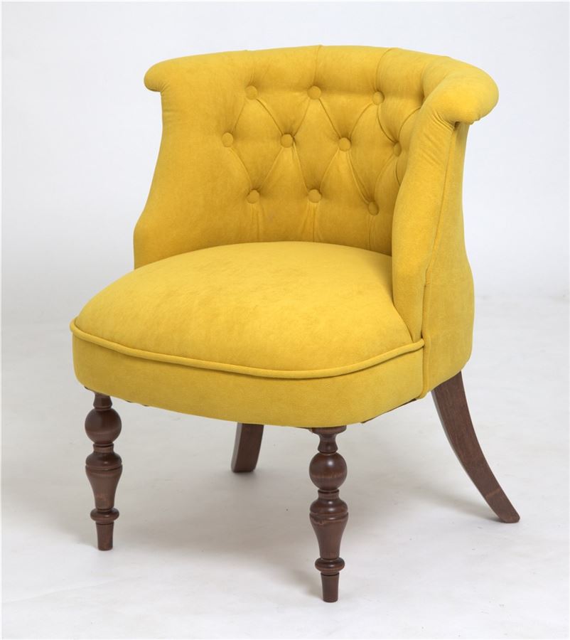 Кресло Бархат (темный тон / G07- желтый)