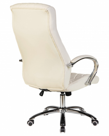 Офисное кресло для руководителей DOBRIN BENJAMIN LMR-117В кремовый, основание хром сталь