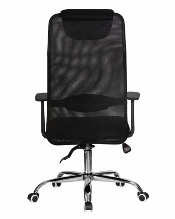 Офисное кресло для персонала DOBRIN WILSON LMR-120BL, черный, основание хромированная сталь