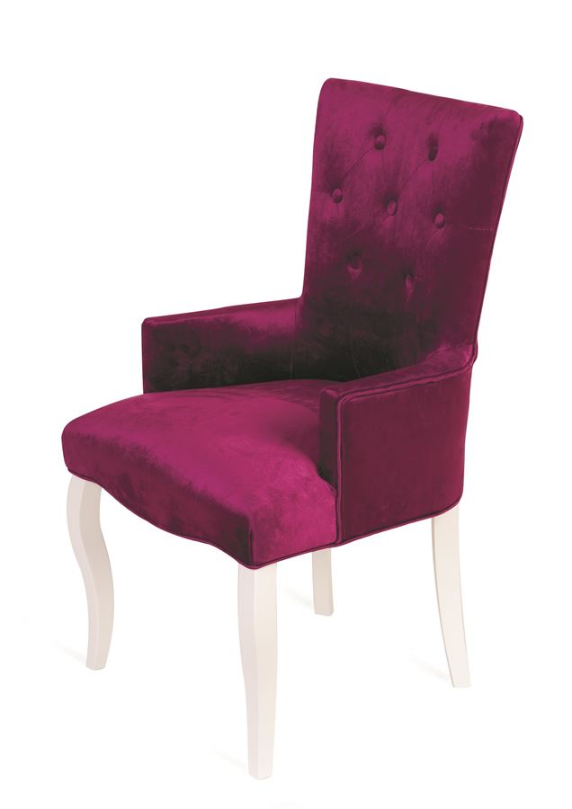 Кресло Виктория (эмаль белая / 26 - темно-розовый)