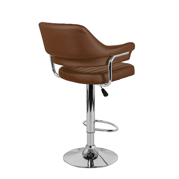 Барный стул на газлифте КАСЛ WX-2916 коричневый экокожа