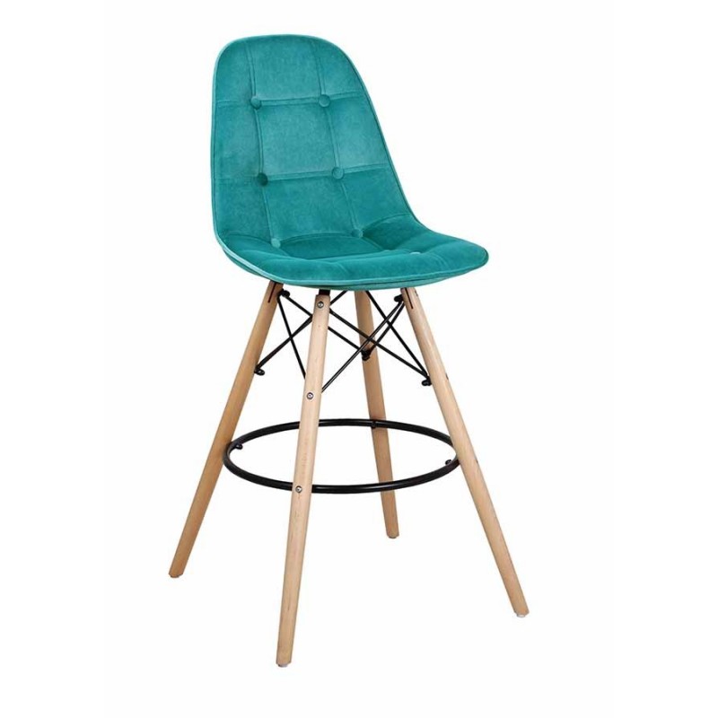 Барный стул ПАСКАЛЬ WX-2002V зеленый велюр