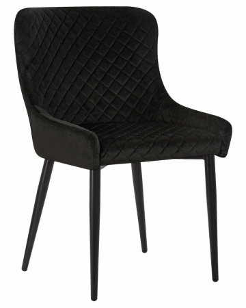 Обеденный стул DOBRIN RICHARD, цвет сиденья черный велюр (V108-77), цвет основания черный