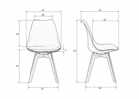 Обеденный стул DOBRIN JERRY SOFT LMZL-PP635, ножки светлый бук, цвет сиденья темно-серый (G-04)