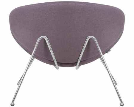Кресло дизайнерское DOBRIN EMILY LMO-72 серая ткань AF7, хромированная сталь