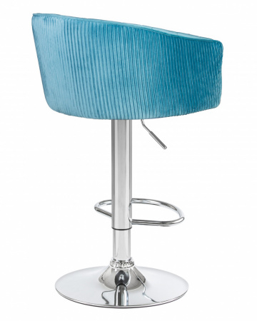 Барный стул на газлифте DOBRIN DARCY LM-5025, морской волны велюр (1922-7), цвет основания хром