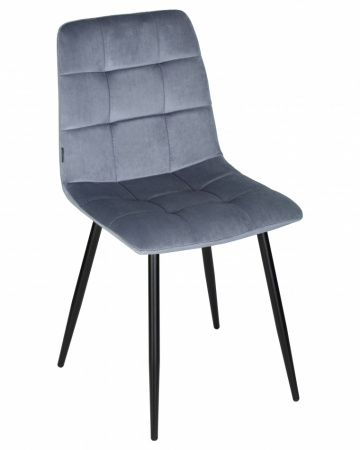 Обеденный стул DOBRIN CHILLY, Серо-голубой Holland 14, основание черное
