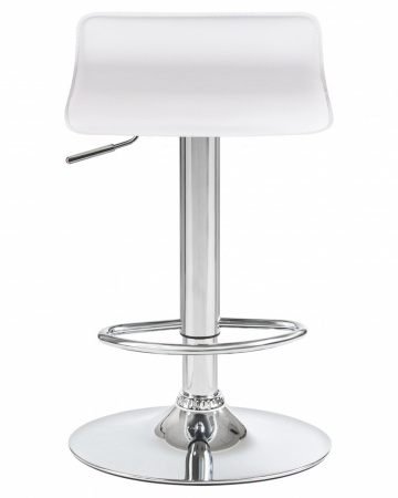 Барный стул на газлифте DOBRIN TOMMY LM-3013, цвет сиденья белый, цвет основания хром