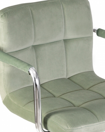 Барный стул на газлифте DOBRIN KRUGER ARM LM-5011 велюр мятный 