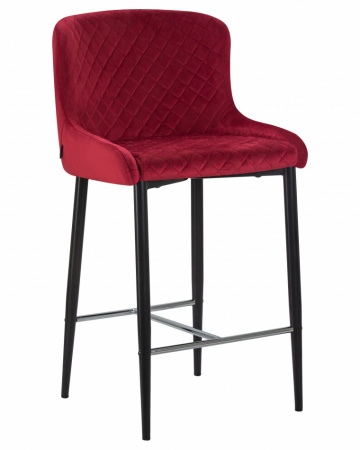 Барный стул DOBRIN CHRISTIAN'65 LML-8297S, черные ножки, бордовый велюр (V108-85)