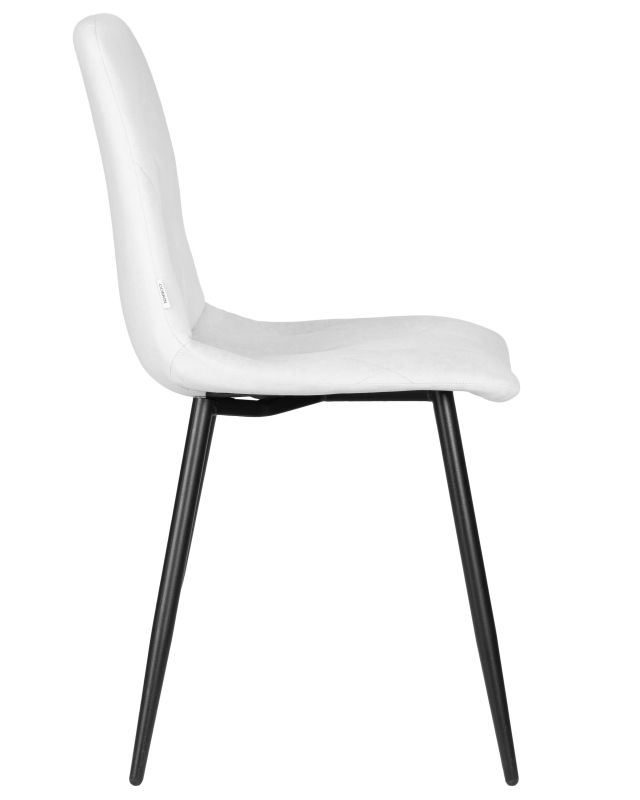 Обеденный стул DOBRIN CHILLY ROMBO, Светло-серый Simple 29, основание черное