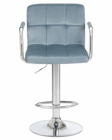 Барный стул KRUGER ARM LM-5011 велюр пудрово-голубой DOBRIN