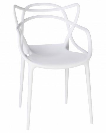 Обеденный стул DOBRIN MASTERS, белый (W-02) пластик 