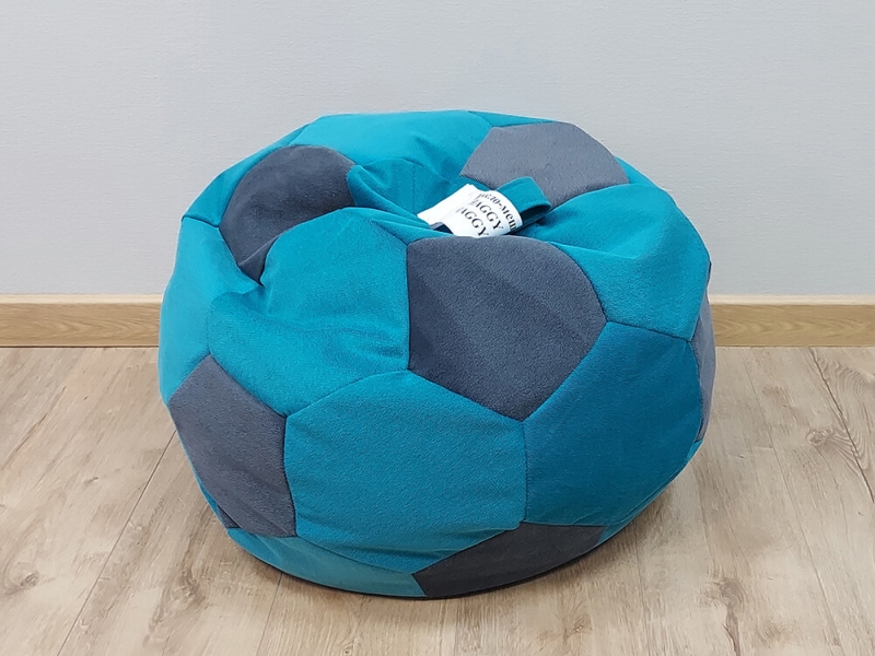 Кресло-мешок Мяч S кат. 2 shaggy azure-shaggy grafit