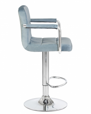 Барный стул KRUGER ARM LM-5011 велюр пудрово-голубой DOBRIN
