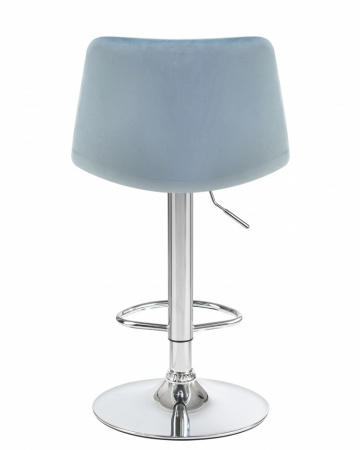 Барный стул на газлифте DOBRIN TAILOR LM-5017 пудрово-голубой велюр, цвет основания хром