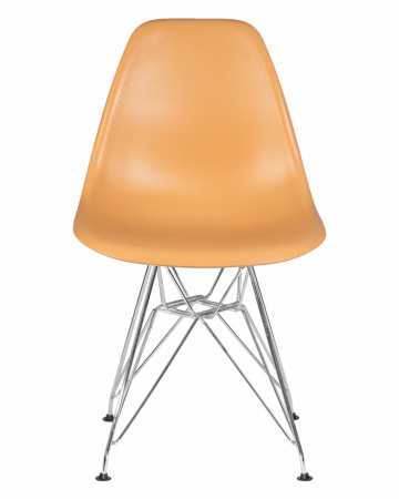 Обеденный стул DOBRIN DSR, ножки хром, цвет персиковый пластик (NX-Y-06) 