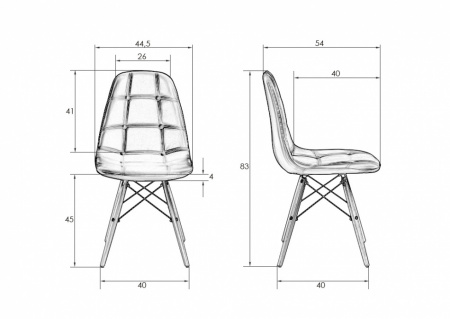 Обеденный стул DOBRIN BENNET, ножки светлый бук, пудрово-сиреневый велюр (HLR-27)