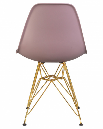 Обеденный стул DOBRIN DSR, ножки золотые, цвет сиреневый пластик (P-04)  