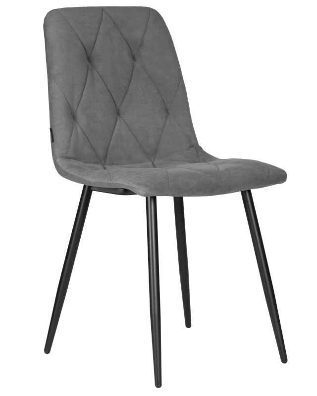 Обеденный стул DOBRIN CHILLY ROMBO, Серый Simple 33, основание черное