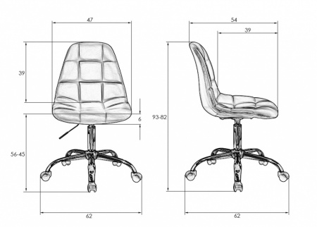 Офисное кресло для персонала DOBRIN MONTY LM-9800 серый, основание хромированная сталь
