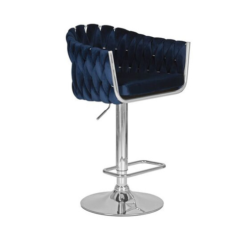 Барный стул на газлифте DOBRIN MARCEL LM-9692 синий велюр (MJ9-117)