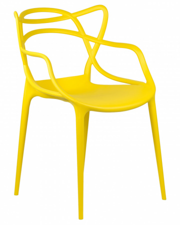 Обеденный стул DOBRIN MASTERS, жёлтый (Y-01) пластик 