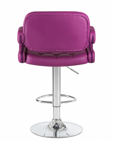 Барный стул на газлифте DOBRIN TIESTO LM-3460, фиолетовый экокожа, цвет основания хром