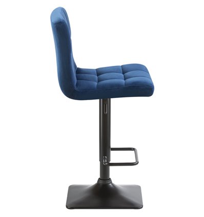 Барный стул на газлифте DOBRIN DOMINIC LM-5018, синий велюр (MJ9-117), цвет основания черный