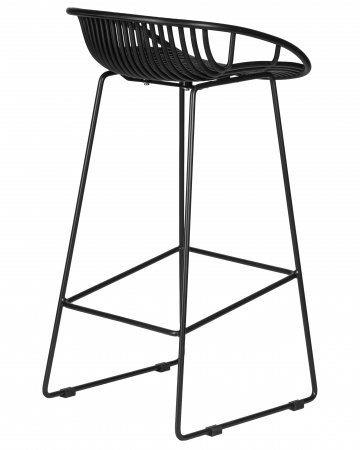 Барный стул на металлических ножках DOBRIN FRANK LMZL-PP775A, черный