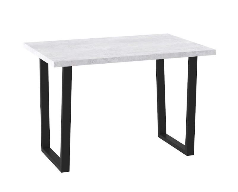 СТРОНГ-120х80, стол нераздвижной Серый сланец/Черный