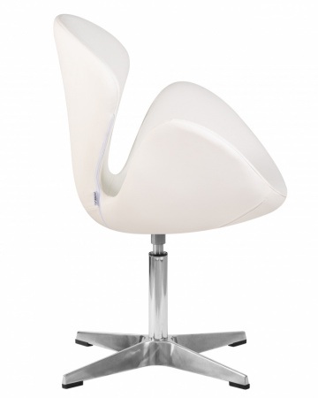 Кресло дизайнерское DOBRIN SWAN LMO-69A белый кожзам P23
