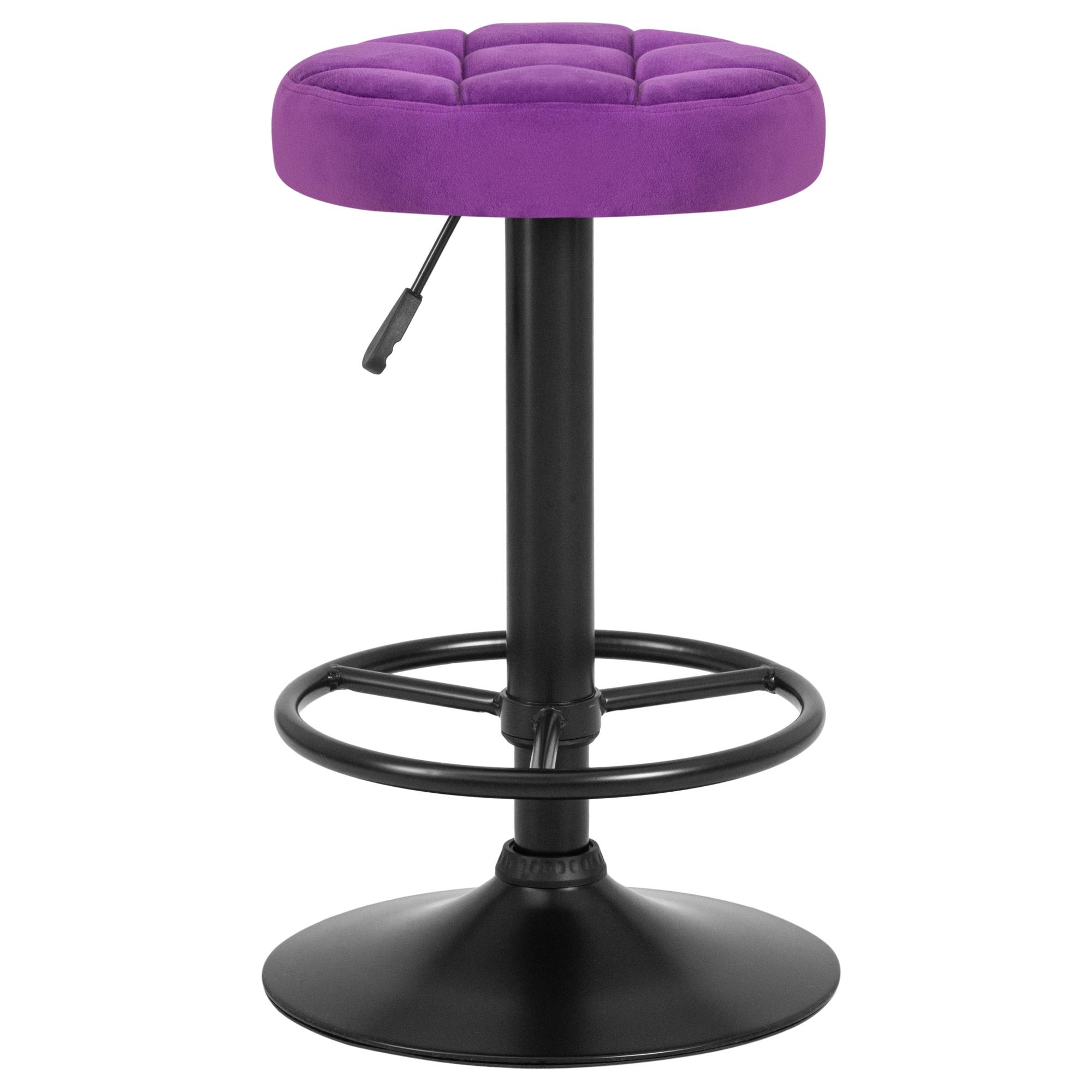 Барный стул LM-5008 Фиолетовый велюр/Черный DOBRIN