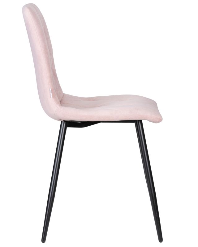 Обеденный стул DOBRIN CHILLY ROMBO, Розовый Simple 03, основание черное