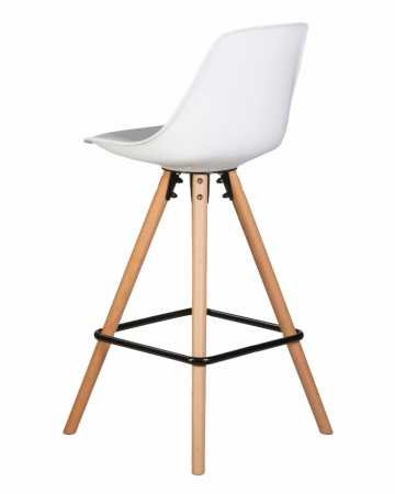 Барный стул DOBRIN RONNI LMZL-PP759A-1, ножки светлый бук, белый (ZL-W-02)