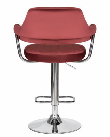 Барный стул на газлифте DOBRIN CHARLY LM-5019 винный велюр (MJ9-35), цвет основания хром
