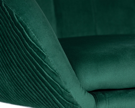 Кресло дизайнерское DOBRIN EDISON BLACK LM-8600_BlackBase, зеленый велюр (1922-9), цвет основания черный