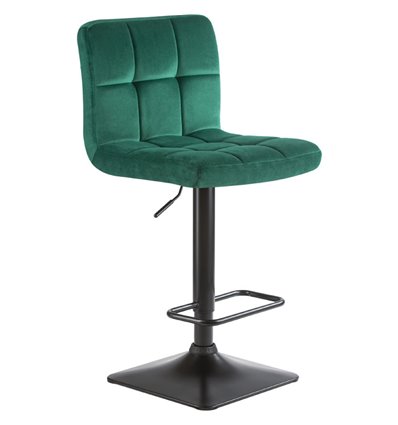 Барный стул на газлифте DOBRIN DOMINIC LM-5018, зеленый велюр (MJ9-88), цвет основания черный