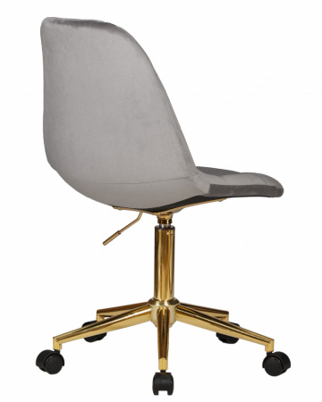 Офисное кресло для персонала DOBRIN DIANA LM-9800-Gold серый велюр
