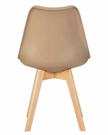 Обеденный стул DOBRIN JERRY SOFT LMZL-PP635, ножки светлый бук, цвет сиденья бежевый (GR-03)