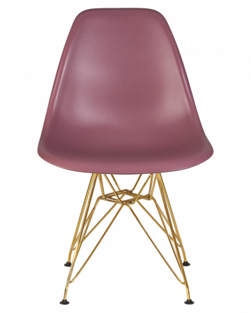 Обеденный стул DOBRIN DSR, ножки золотые, цвет пыльная роза пластик (NX-P-11)  