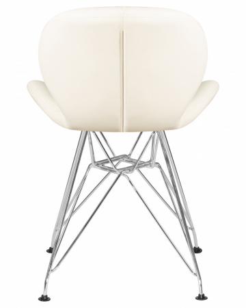 Обеденный стул DOBRIN BUTTERFLY LMZL-302А, ножки хром, цвет кремовый