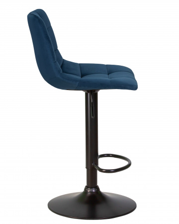 Барный стул на газлифте DOBRIN TAILOR BLACK LM-5017 BlackBase, синий велюр (MJ9-117), черное основание сталь