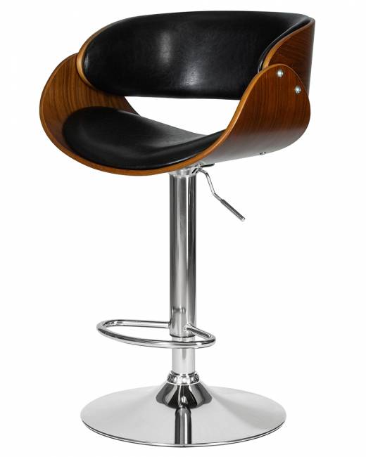 Барный стул на газлифте DOBRIN JOHN LMZ-6044 черный глянец PU ABD 002