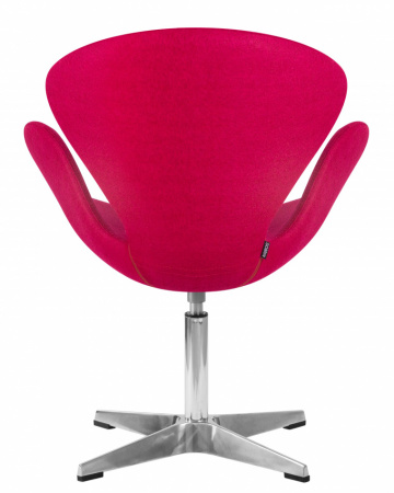 Кресло дизайнерское DOBRIN SWAN, бордо ткань AF5, алюминиевое основание
